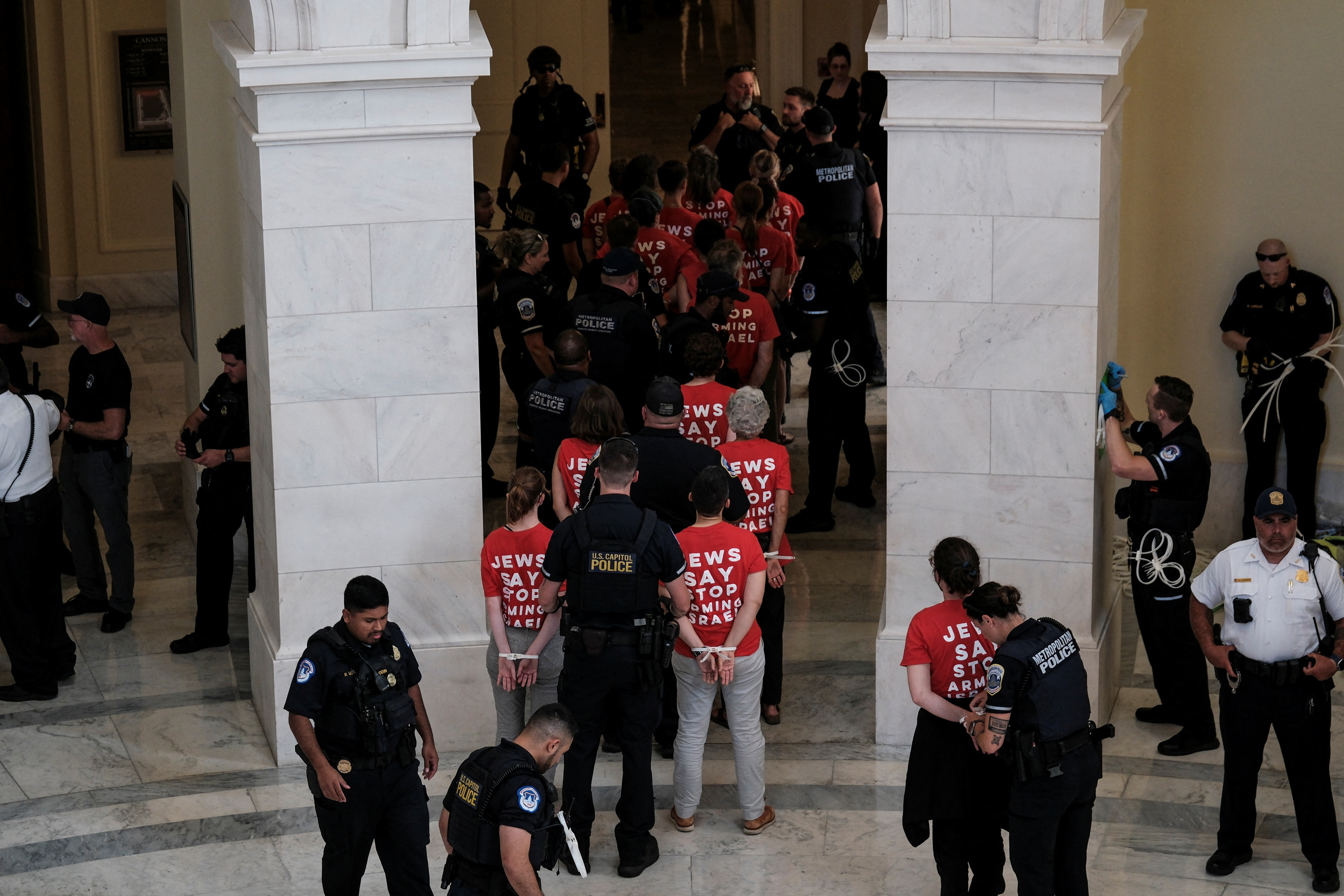 Protesters in support of Palestinians gather on Capitol Hill
