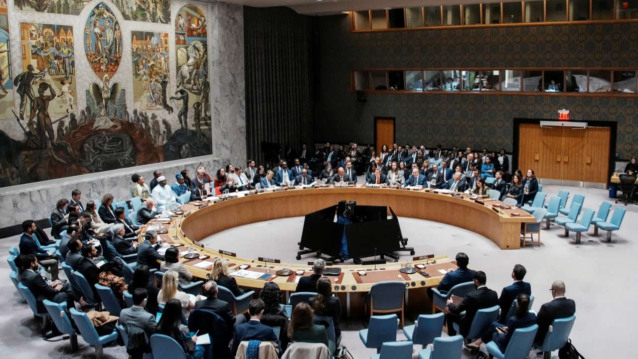 United Nations Security Council meets on U.S. proposal for a U.N. mandate to establish an international stabilization force in Gaza in New York