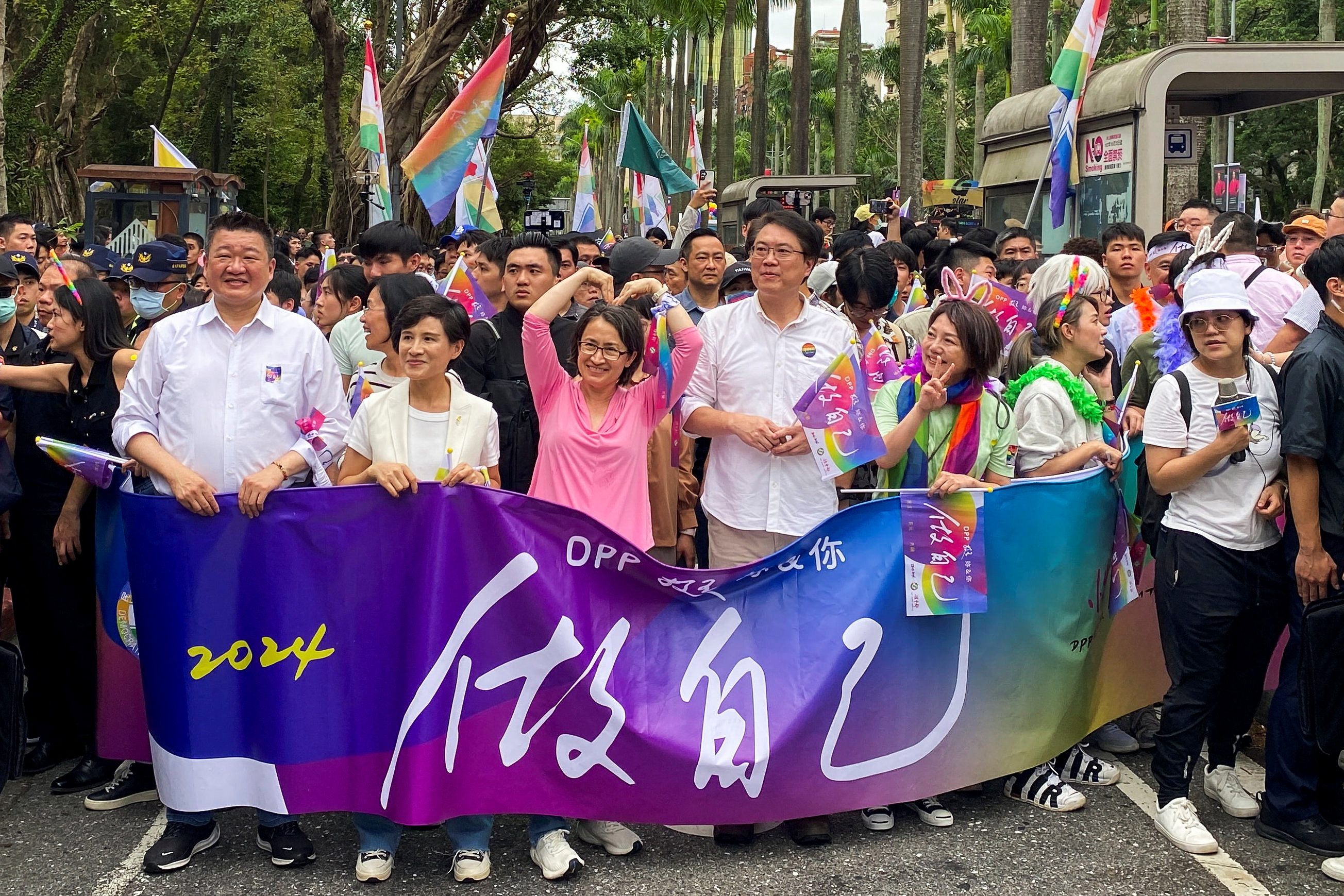 Taiwan Vice President Hsiao Bi-khim attends at the annual Taiwan's Pride parade in Taipei
