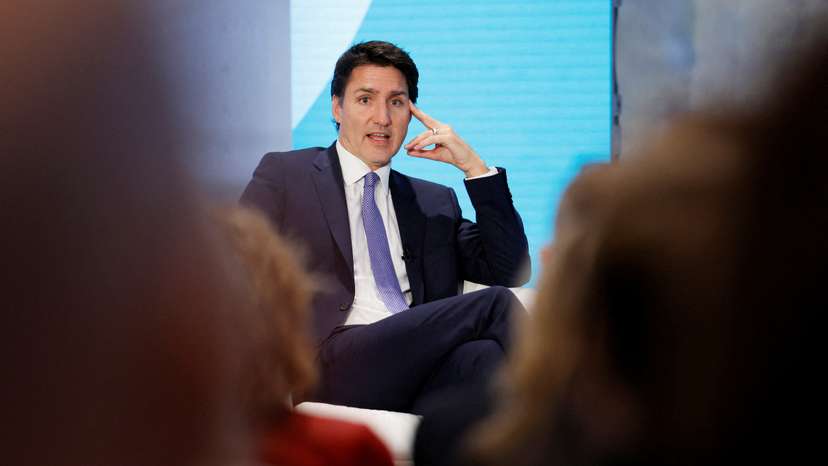 FILE PHOTO: Canada's Prime Minister Justin Trudeau takes part in a climate change conference in Ottawa
