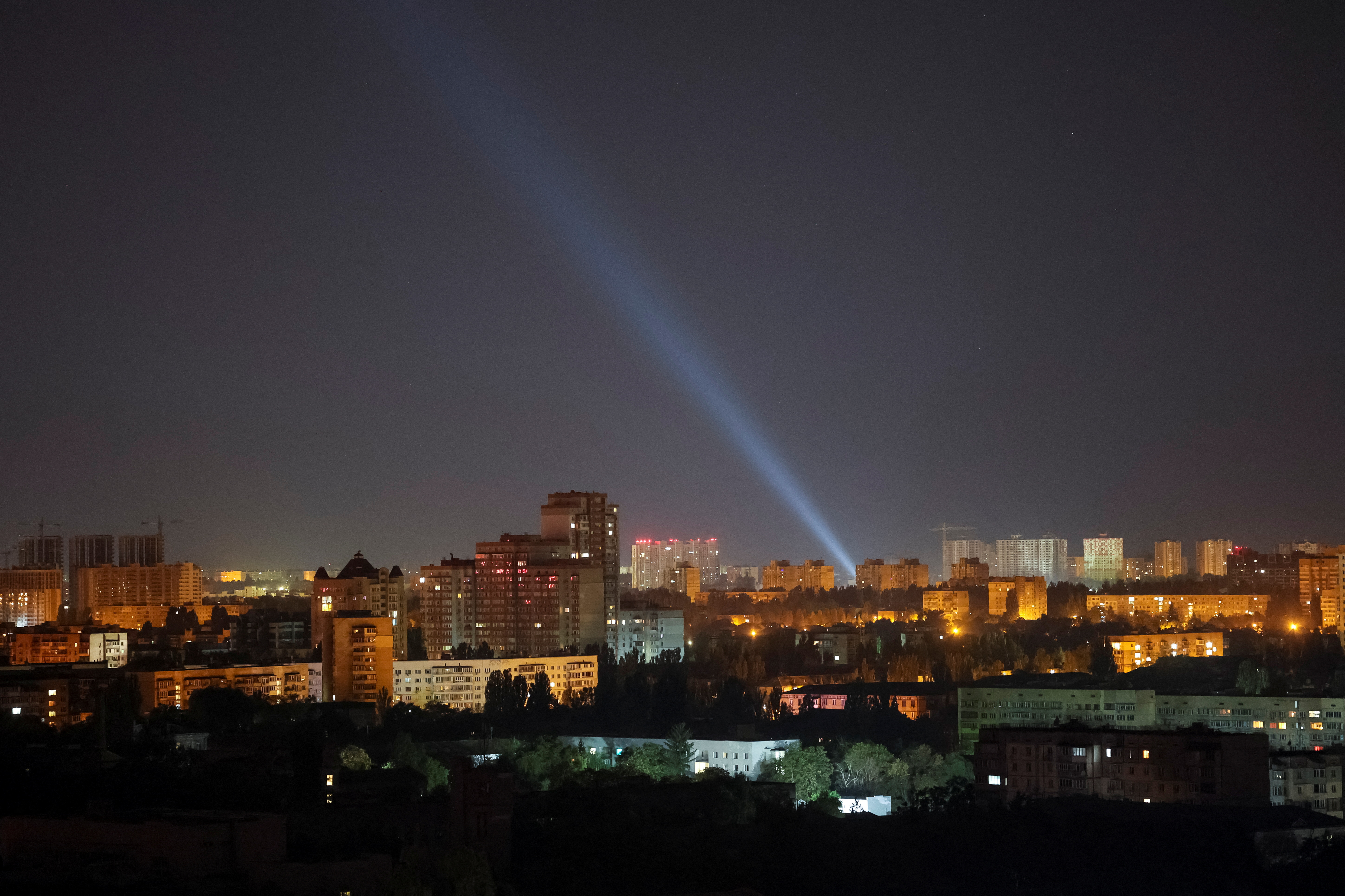 Russian drone strike in Kyiv