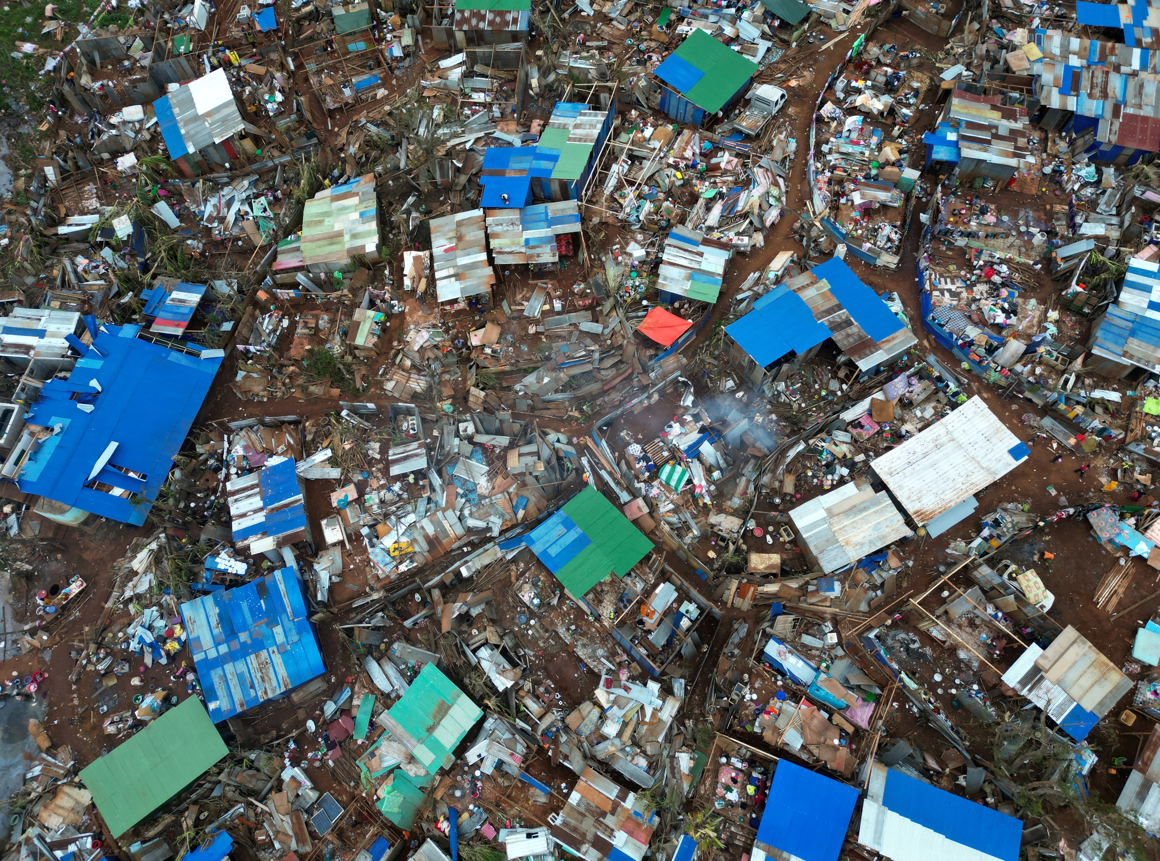 Aftermath of Cyclone Chido in Mayotte