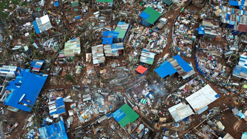 Aftermath of Cyclone Chido in Mayotte