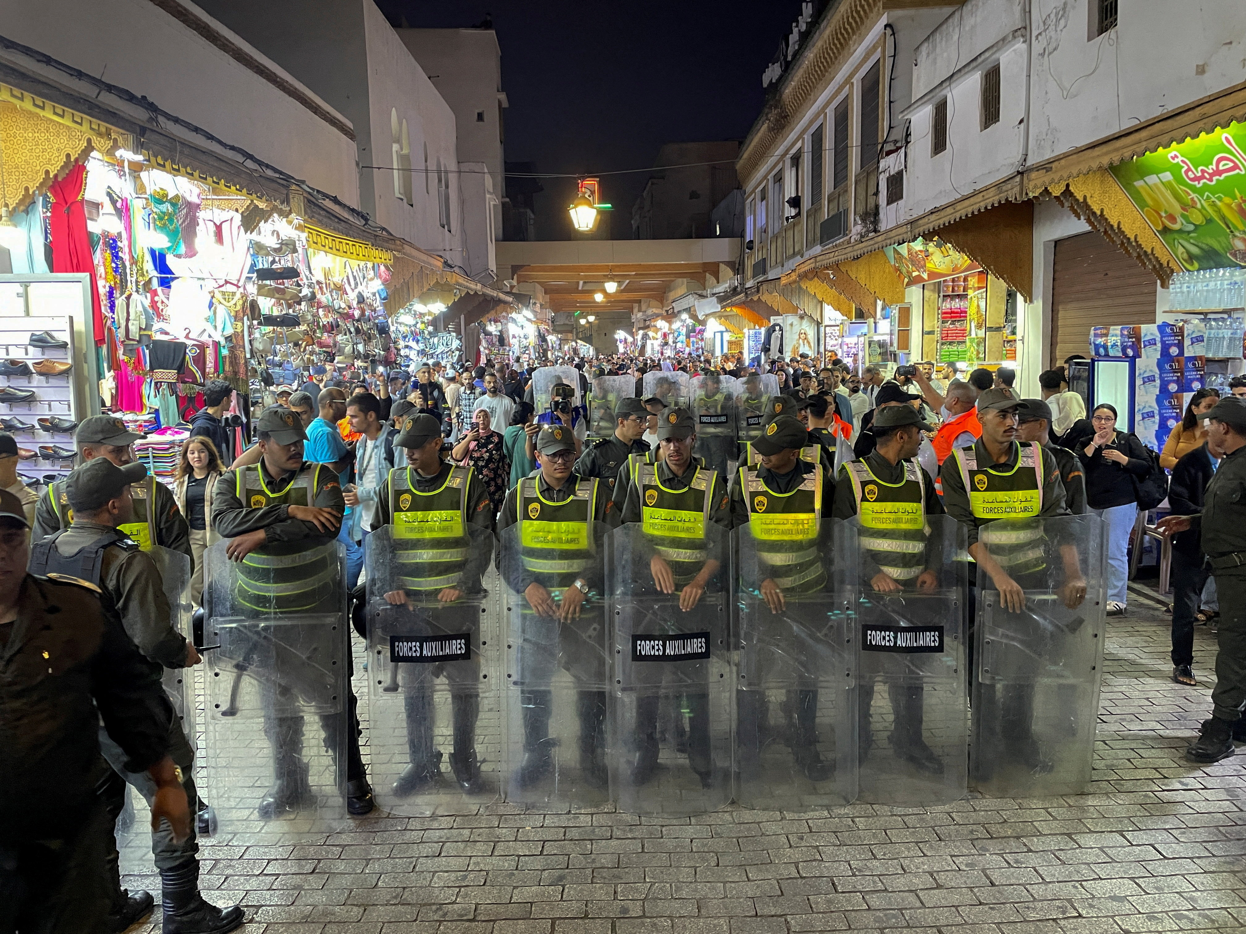 Security forces prevent a protest demanding reforms in education and health from taking place in Rabat