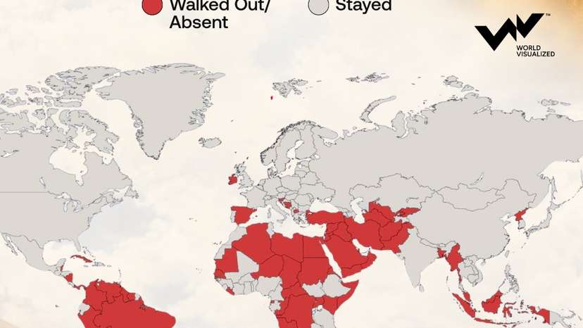 Dozens of UN delegations walk out as Netanyahu addresses General Assembly