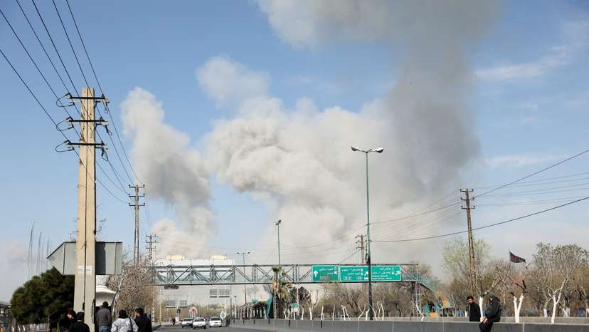 Smoke rises following an explosion, amid the U.S.-Israeli conflict with Iran, in Tehran