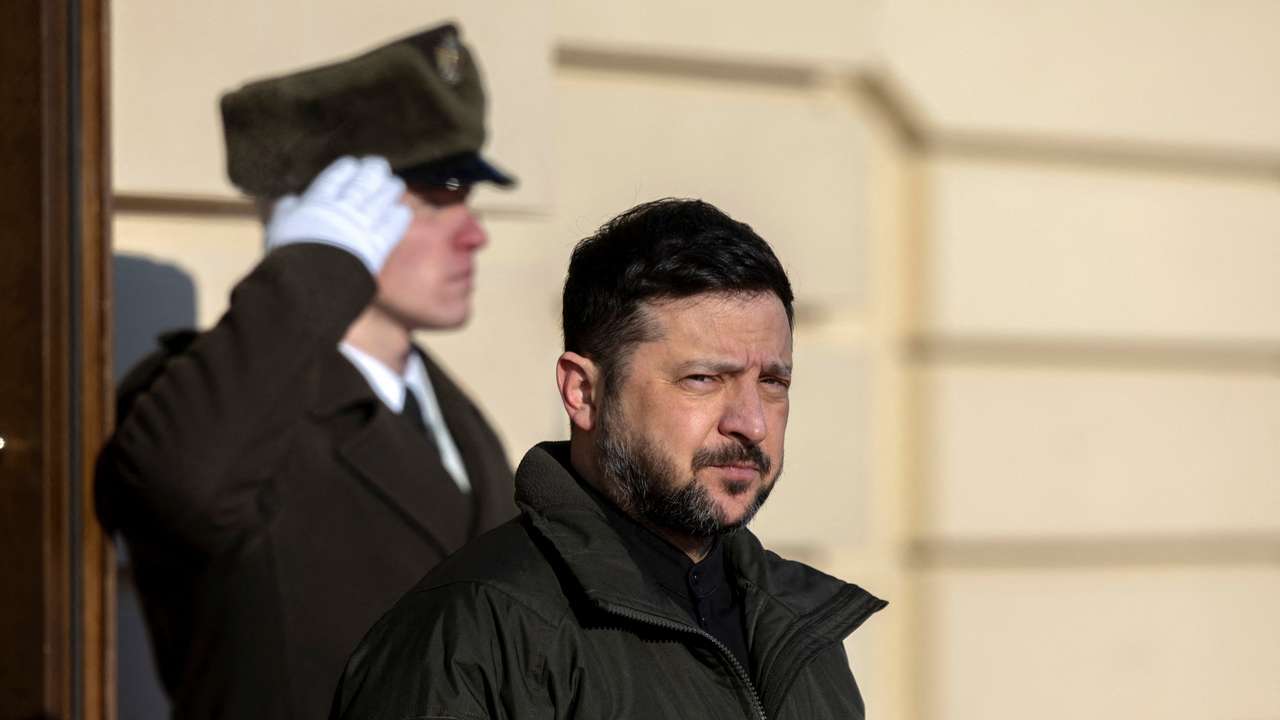 Ukrainian President Volodymyr Zelenskiy meets his Czech counterpart Petr Pavel in Kyiv