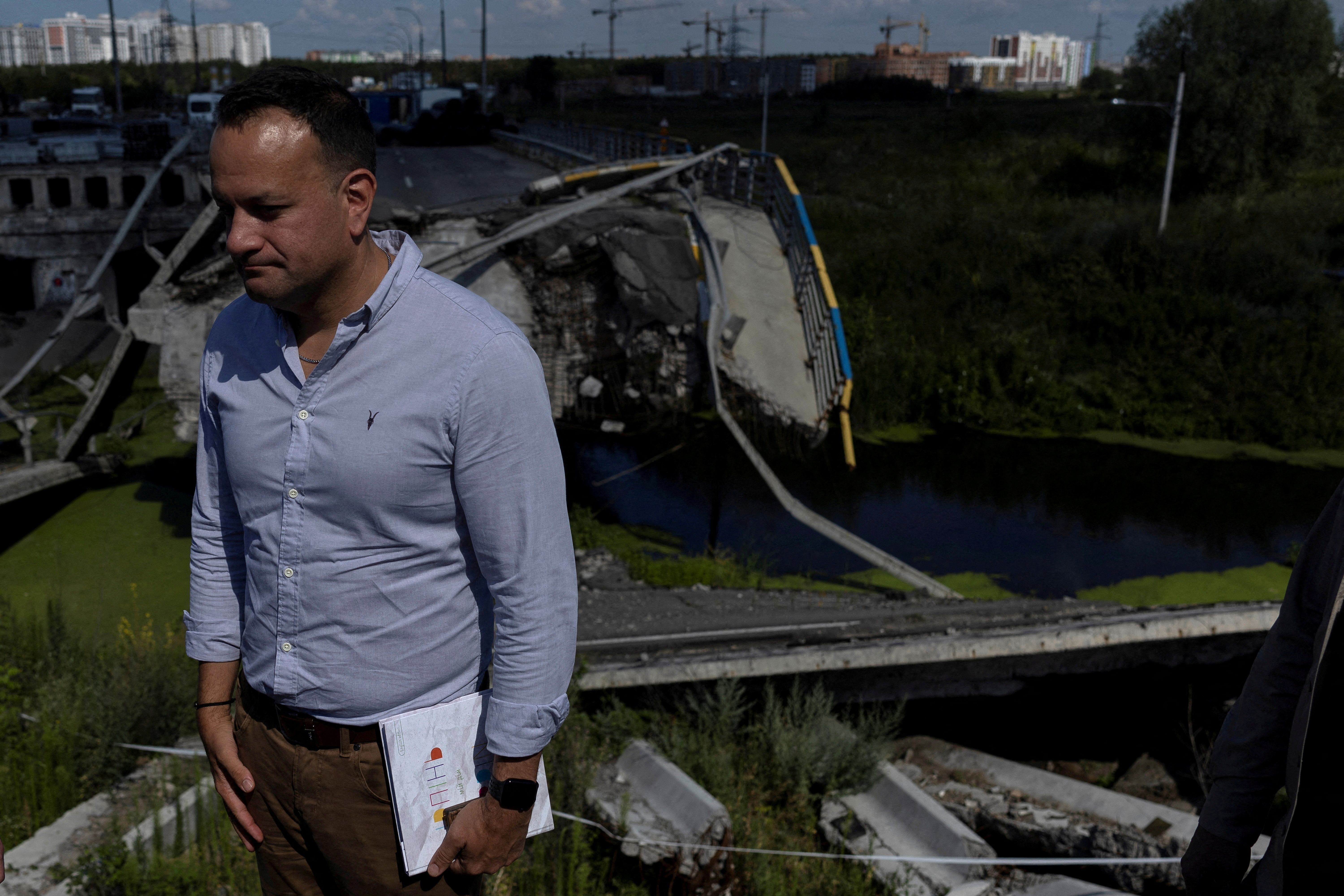 FILE PHOTO: Ireland’s Prime Minister Leo Varadkar visits Kyiv