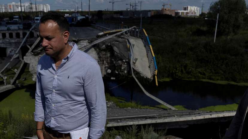 FILE PHOTO: Ireland’s Prime Minister Leo Varadkar visits Kyiv