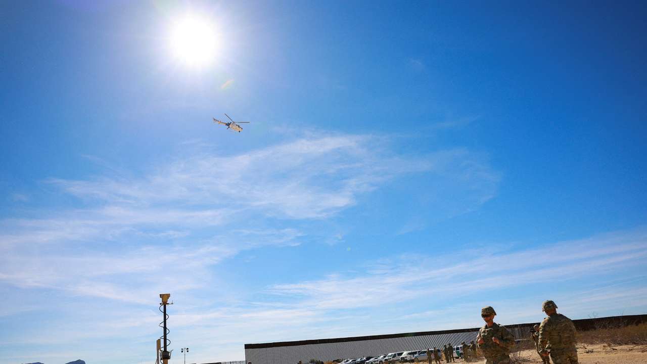 U.S. Defense Secretary Hegseth meets with military personnel, in Sunland Park
