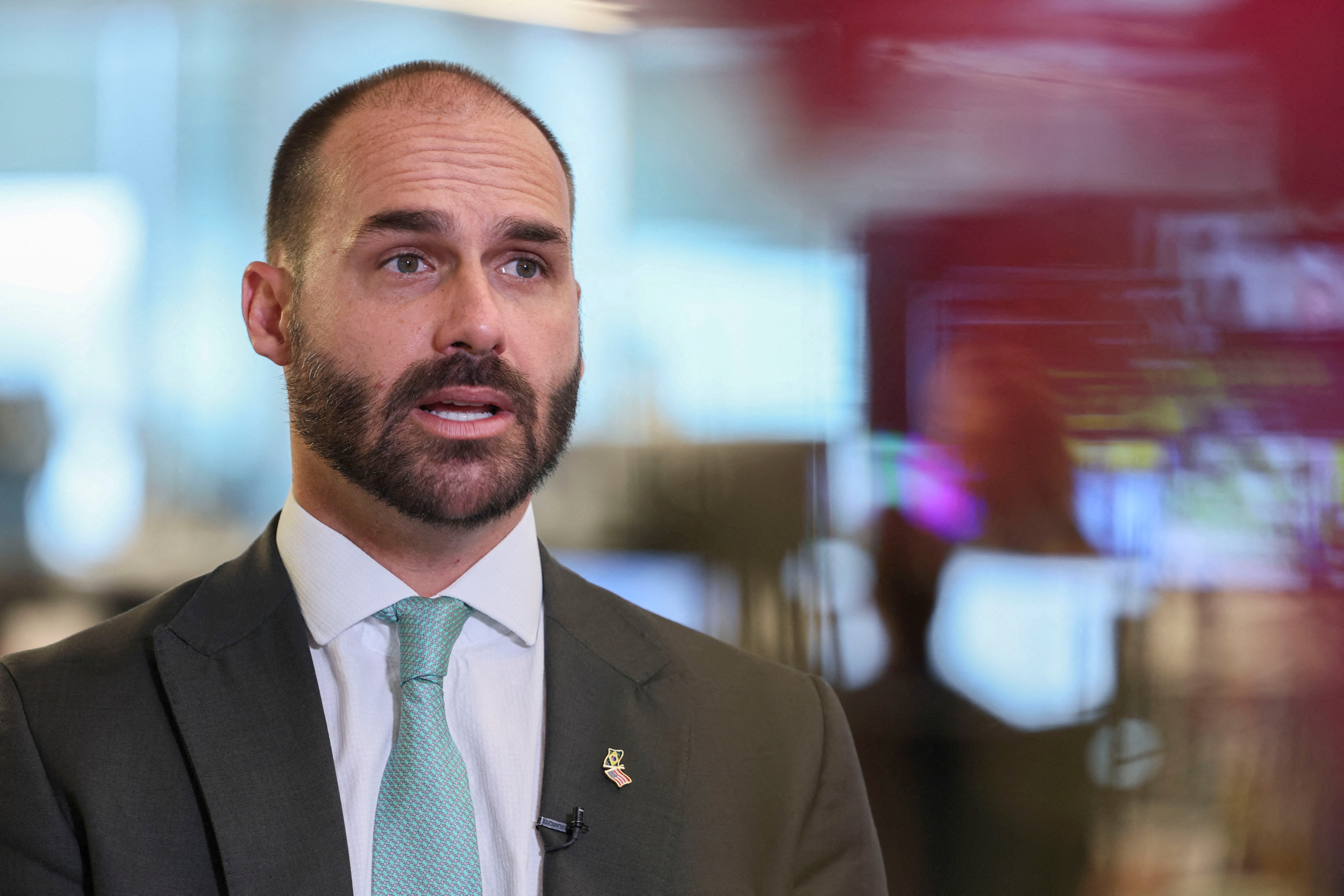 FILE PHOTO: Interview with Brazil lawmaker about efforts in DC to help his father, ex-president Bolsonaro