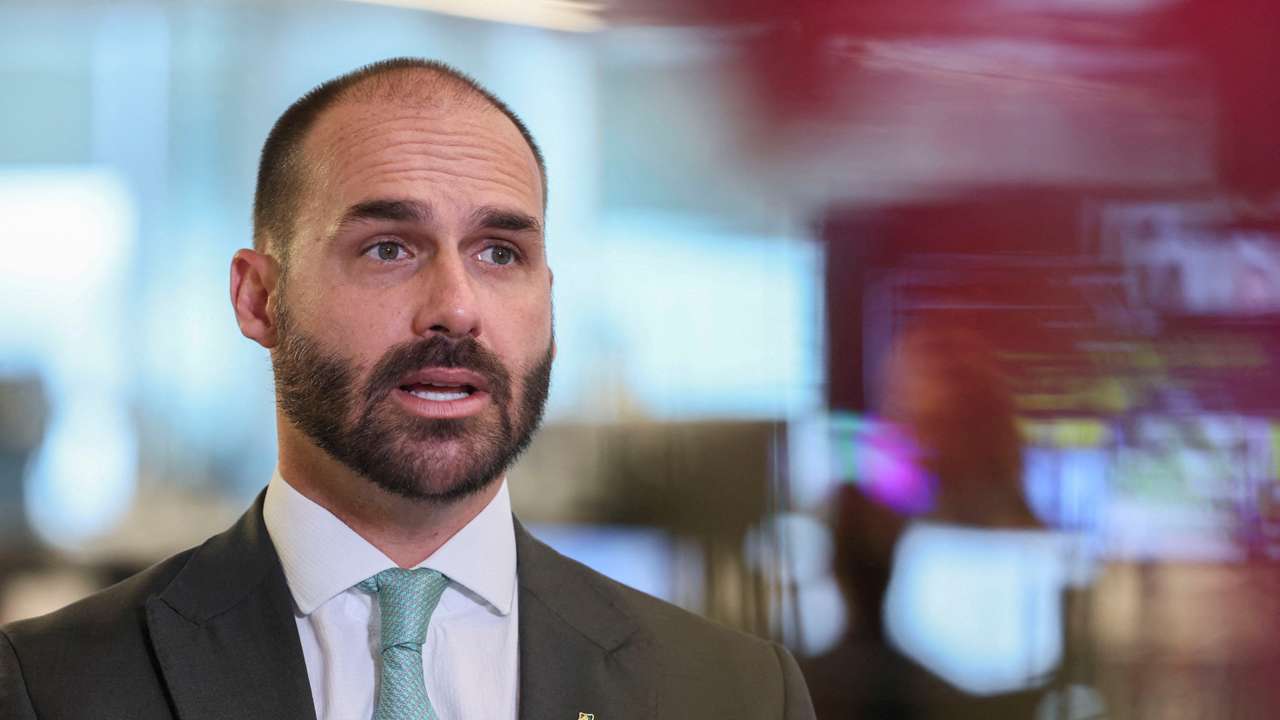 FILE PHOTO: Interview with Brazil lawmaker about efforts in DC to help his father, ex-president Bolsonaro