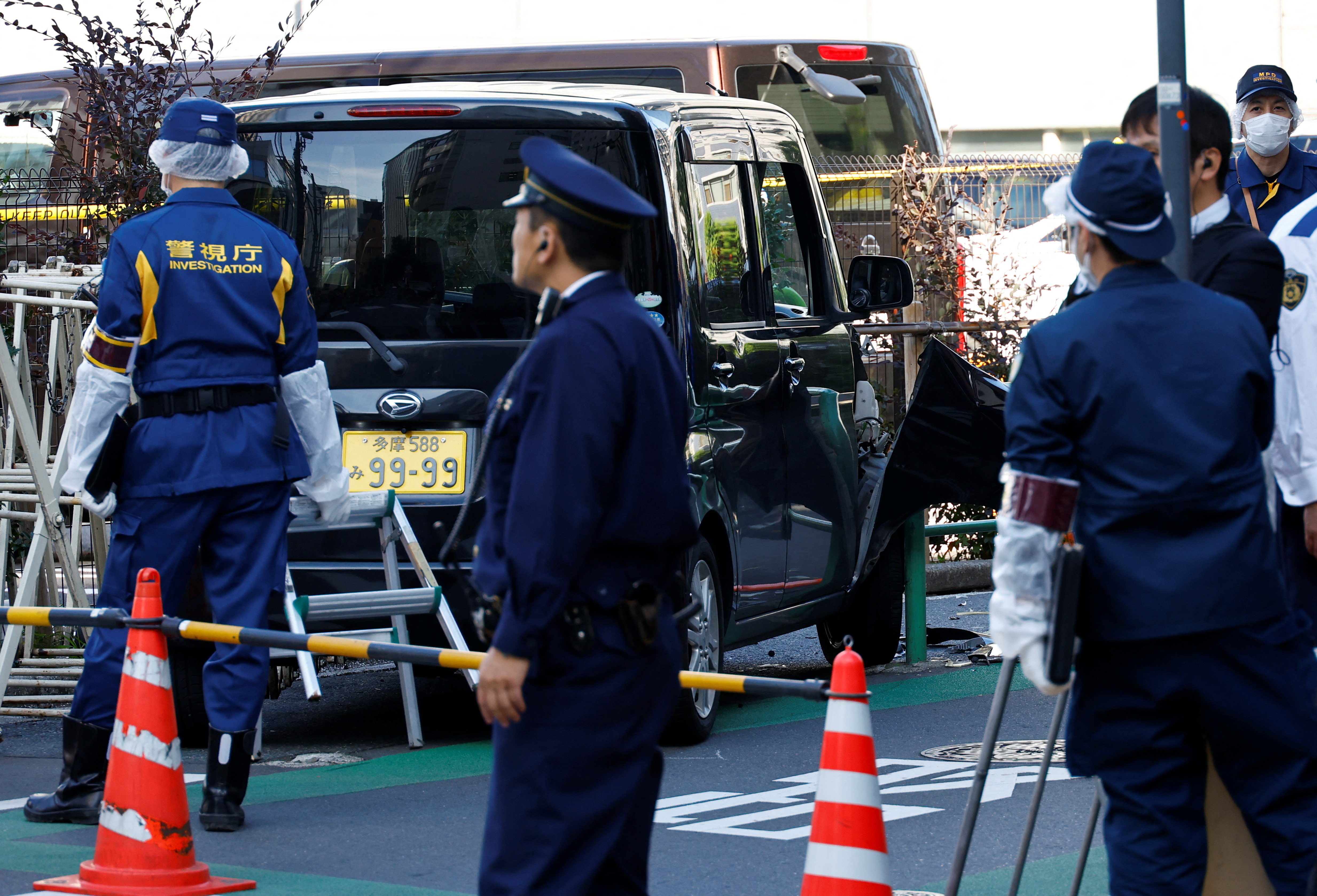 Car crashes into barricade near Israel embassy in Tokyo