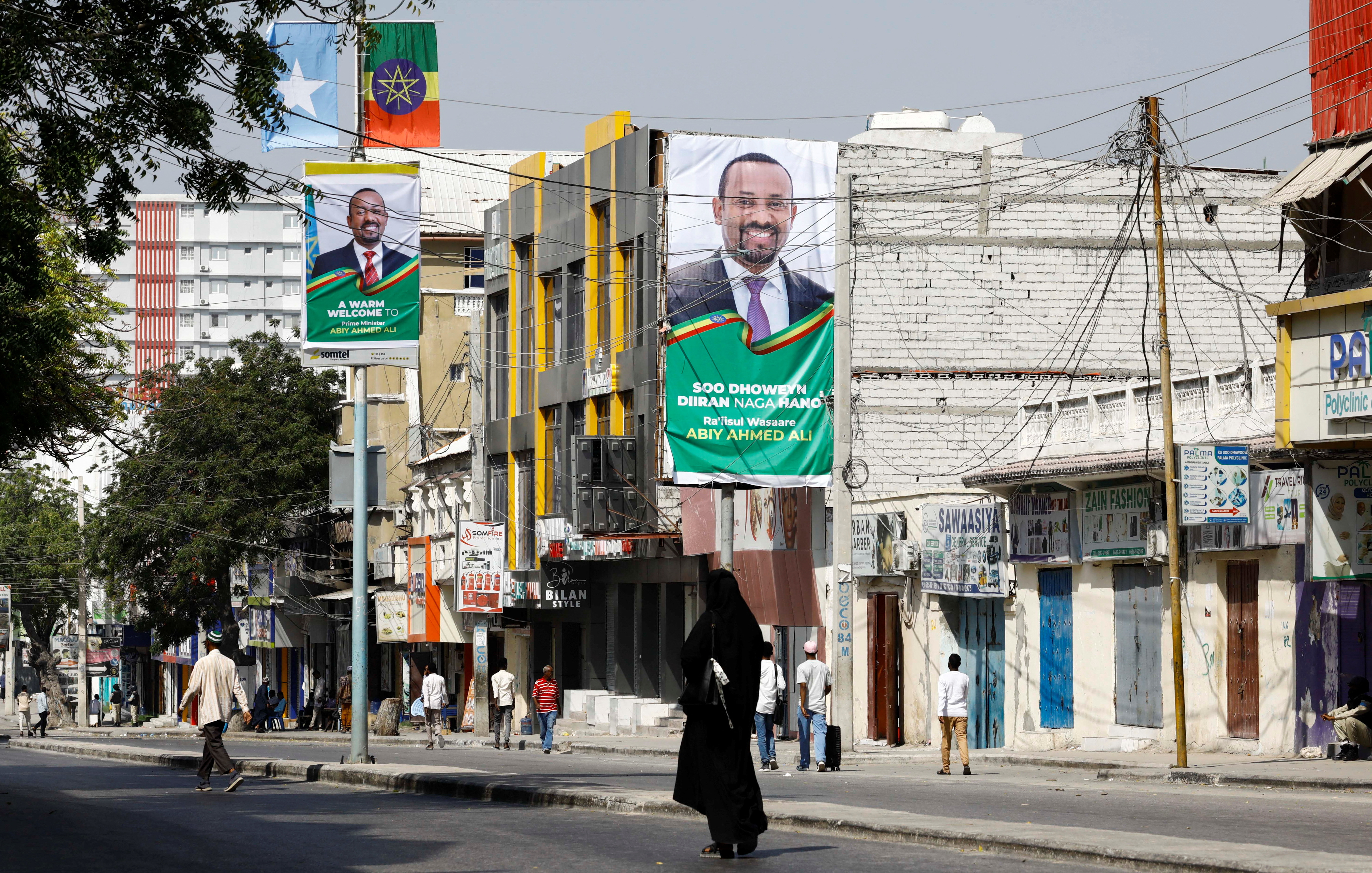 Ethiopia's Prime Minister Abiy Ahmed visits Somalia for talks with President Mohamud in Mogadishu