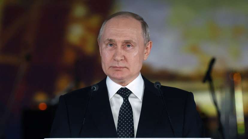 Russian President Putin attends a concert to mark 80 years since Leningrad siege was lifted, in Saint Petersburg