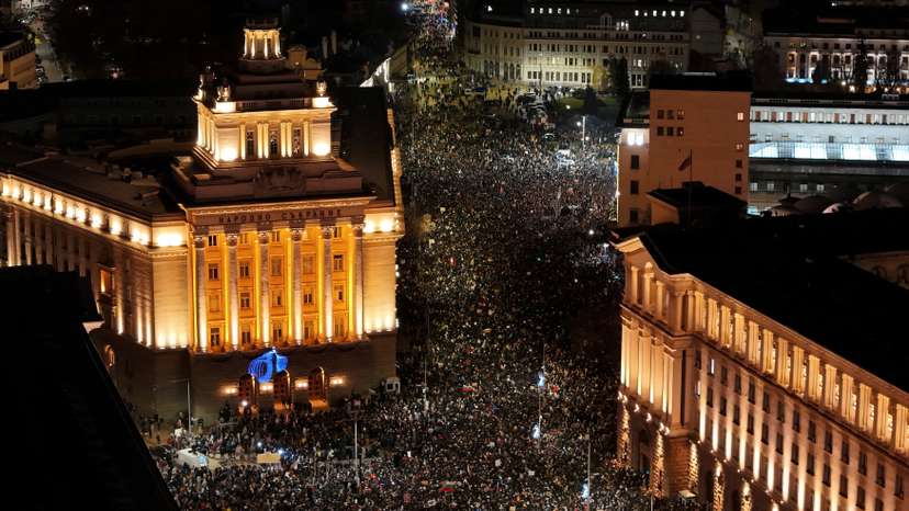 FILE PHOTO: Bulgaria's opposition protests state budget, in Sofia