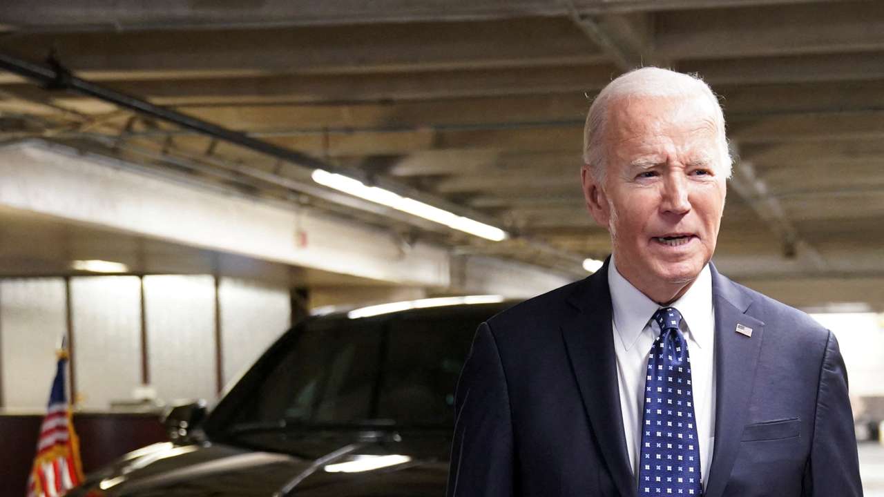 U.S. President Joe Biden speaks to the media, following his meeting with late Russian opposition leader Alexei Navalny’s widow and daughter, in San Francisco