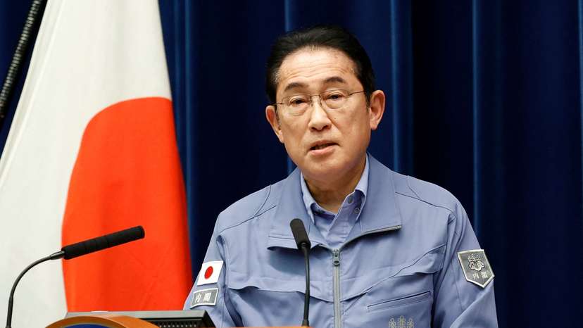FILE PHOTO: Japanese Prime Minister Fumio Kishida attends a press conference in Tokyo