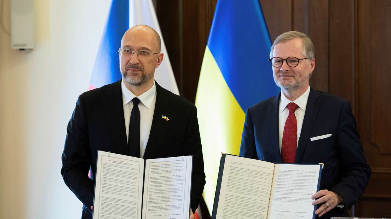 Czech and Ukrainian joint meeting of heads of government in Prague