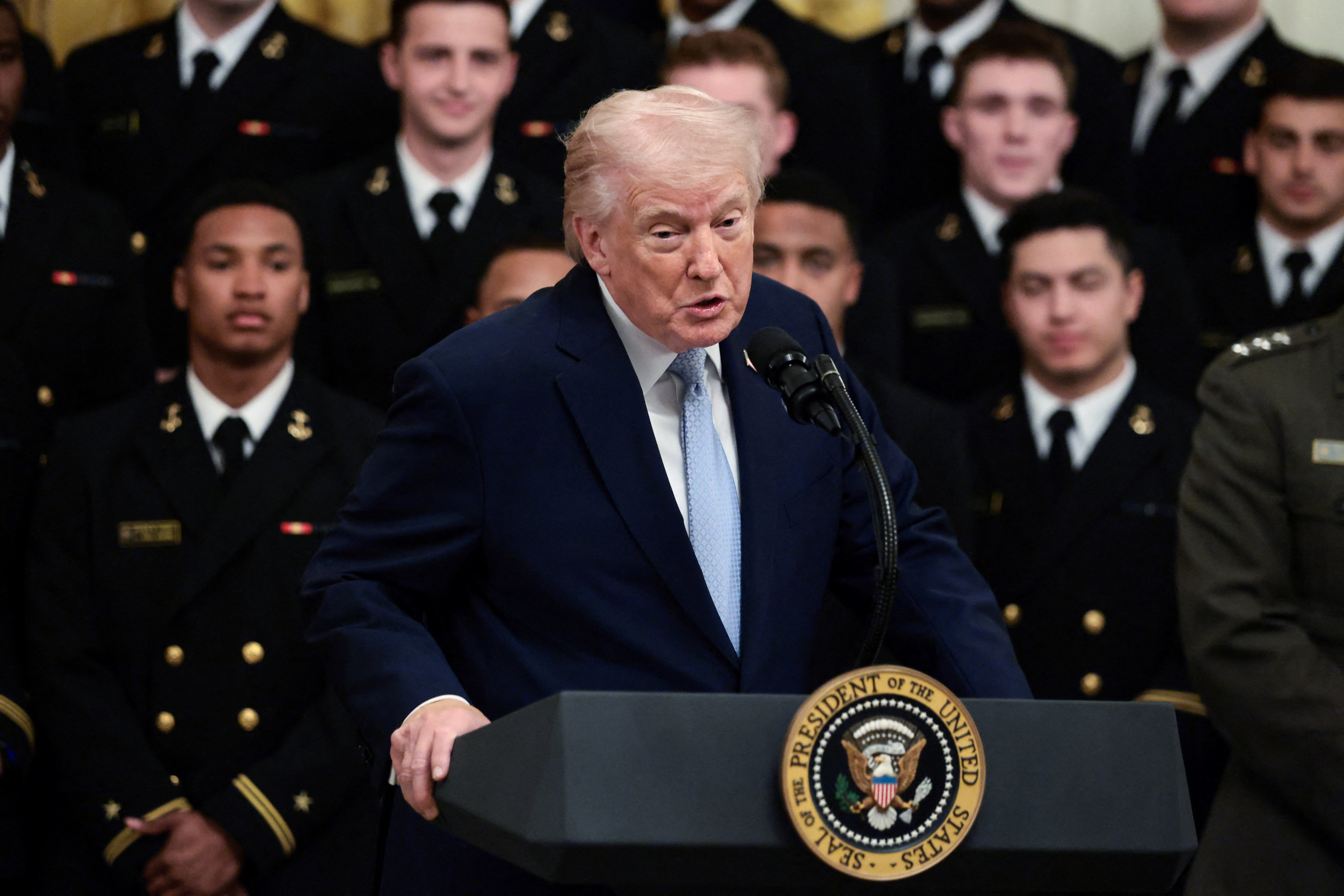 Presentation of the Commander-in-Chief's trophy at the White House in Washington
