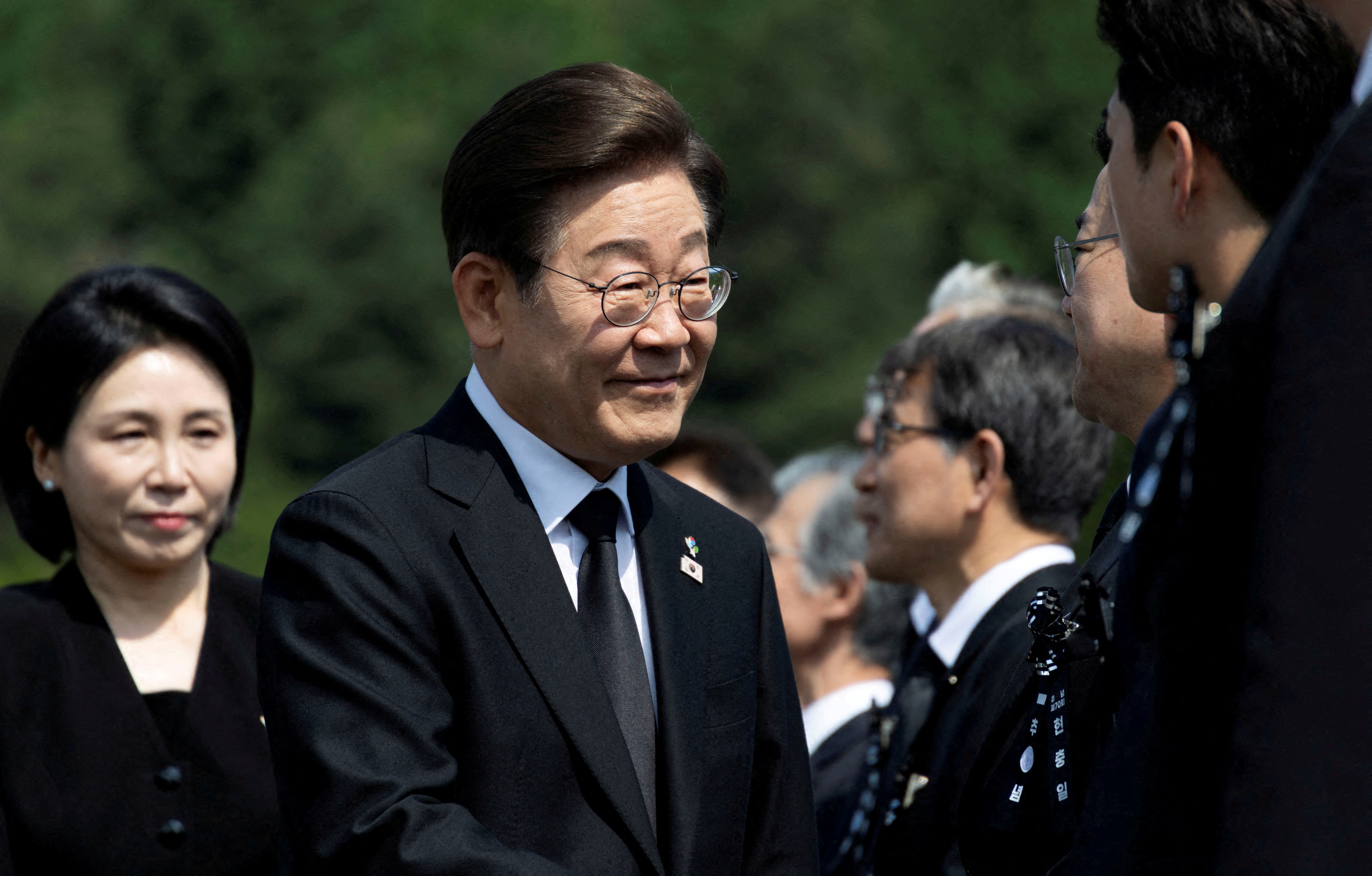 FILE PHOTO: South Korean President Lee Jae-myung attends the 70th Memorial Day ceremony