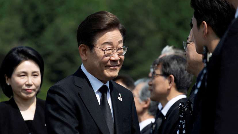 FILE PHOTO: South Korean President Lee Jae-myung attends the 70th Memorial Day ceremony