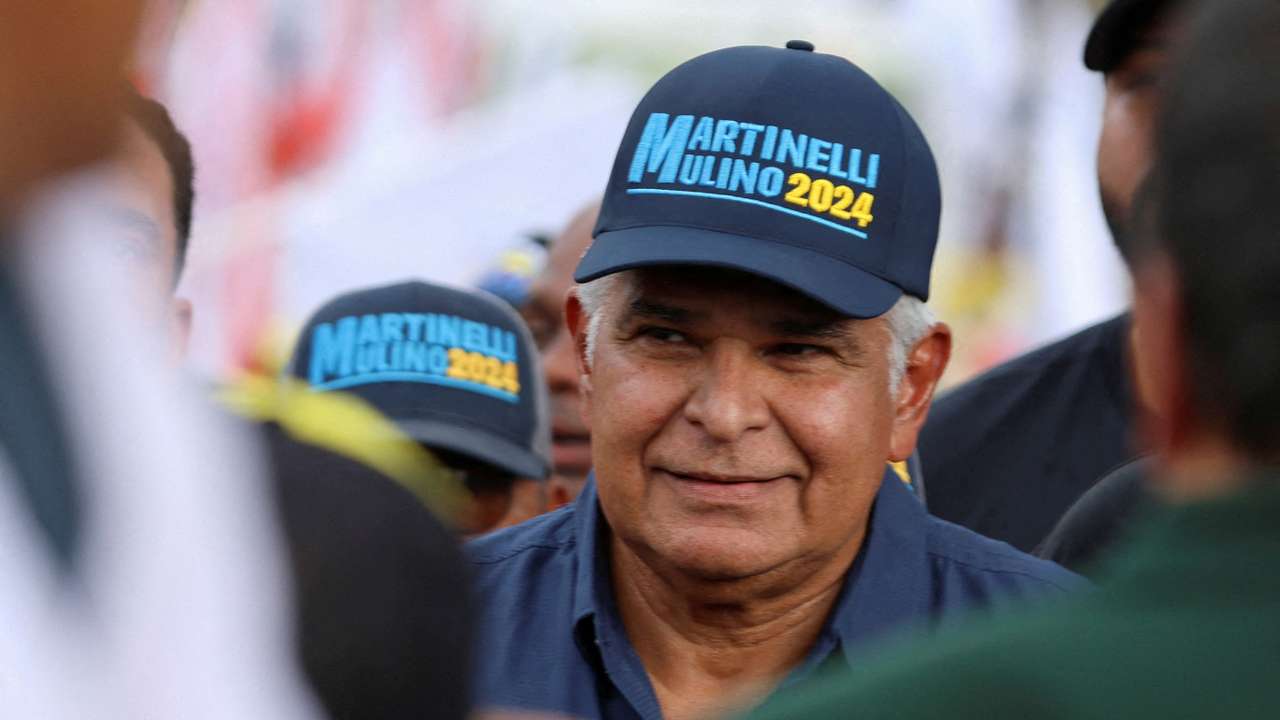 FILE PHOTO: Presidential candidate Jose Raul Mulino holds campaign rally, in Panama City