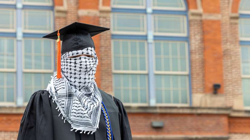 Pro-Palestinian protesters gather at an encampment in Denver
