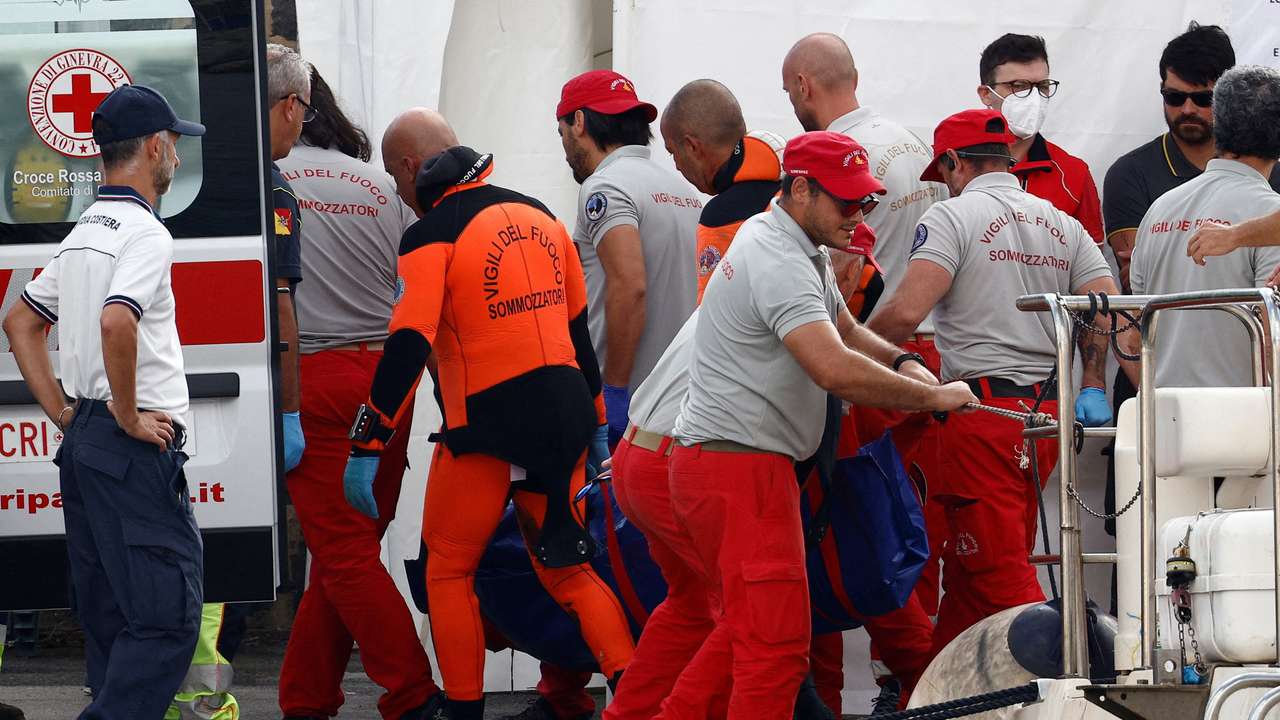 Rescue operations continue after a luxury yacht sank off Sicily