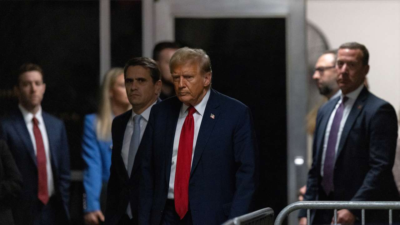 FILE PHOTO: Former U.S. President Trump's criminal trial on charges of falsifying business records continues in New York