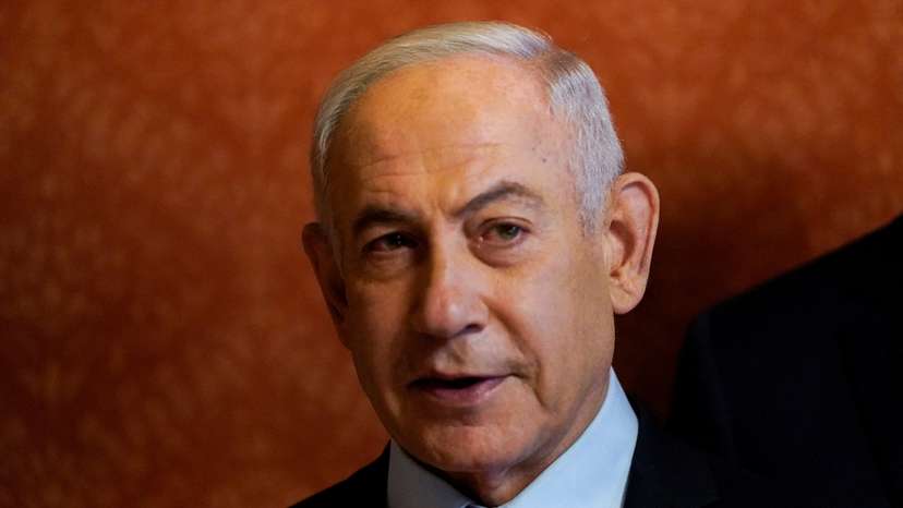 Israeli Prime Minister Benjamin Netanyahu meets with members of the U.S. Congress at the Capitol in Washington