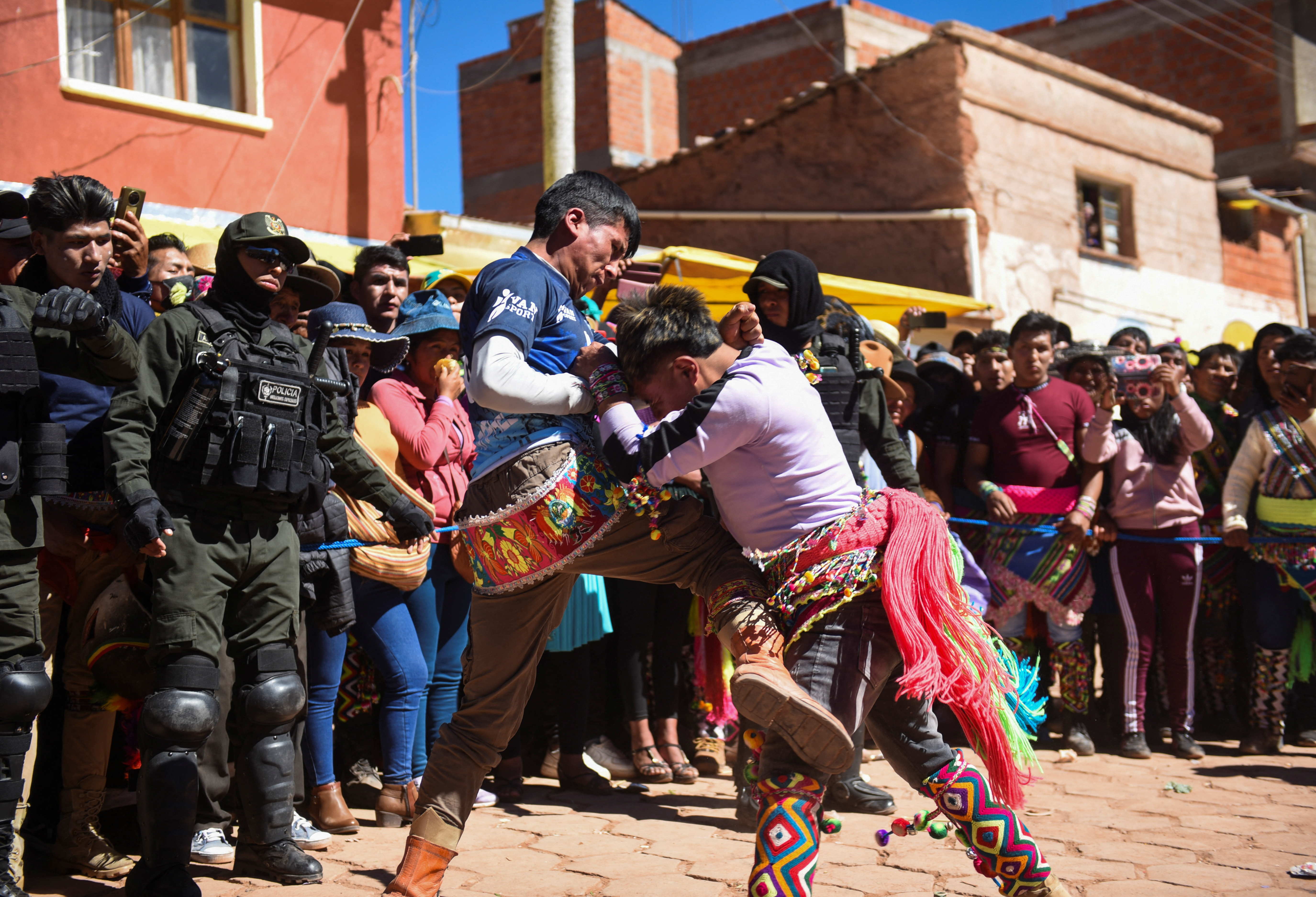 Quechua ritual of Tinku, in Kona Kona, north of Potosi