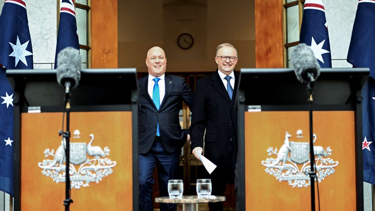 New Zealand's Prime Minister Christopher Luxon visits Australia