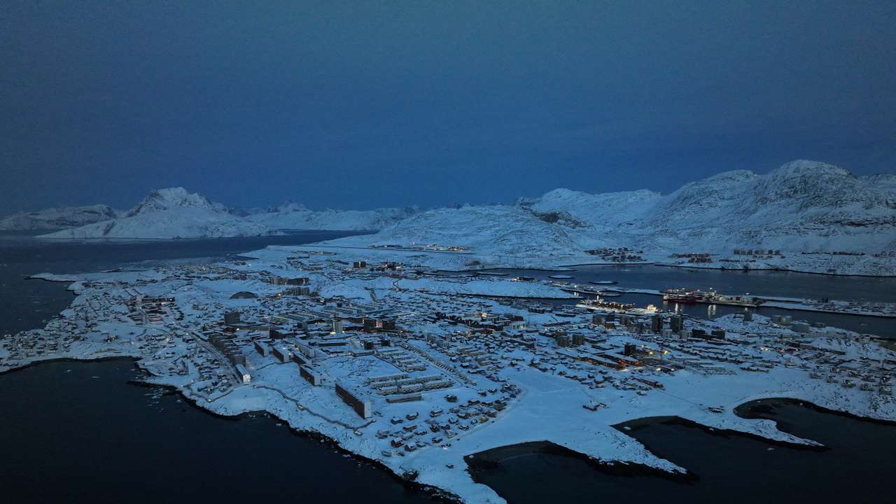 Drone view of Nuuk