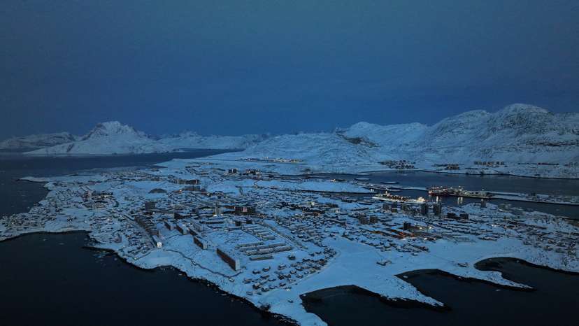 Drone view of Nuuk