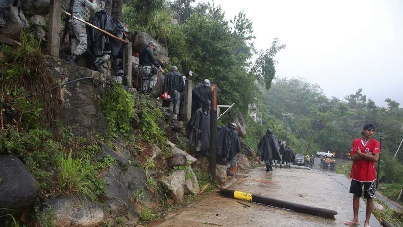 Hurricane John lashes Mexico's Pacific coast, in Acapulco