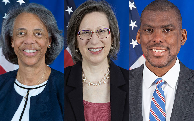 Marcia Bernicat, Alaina Teplitz and Dereck Hogan.  via State Department
