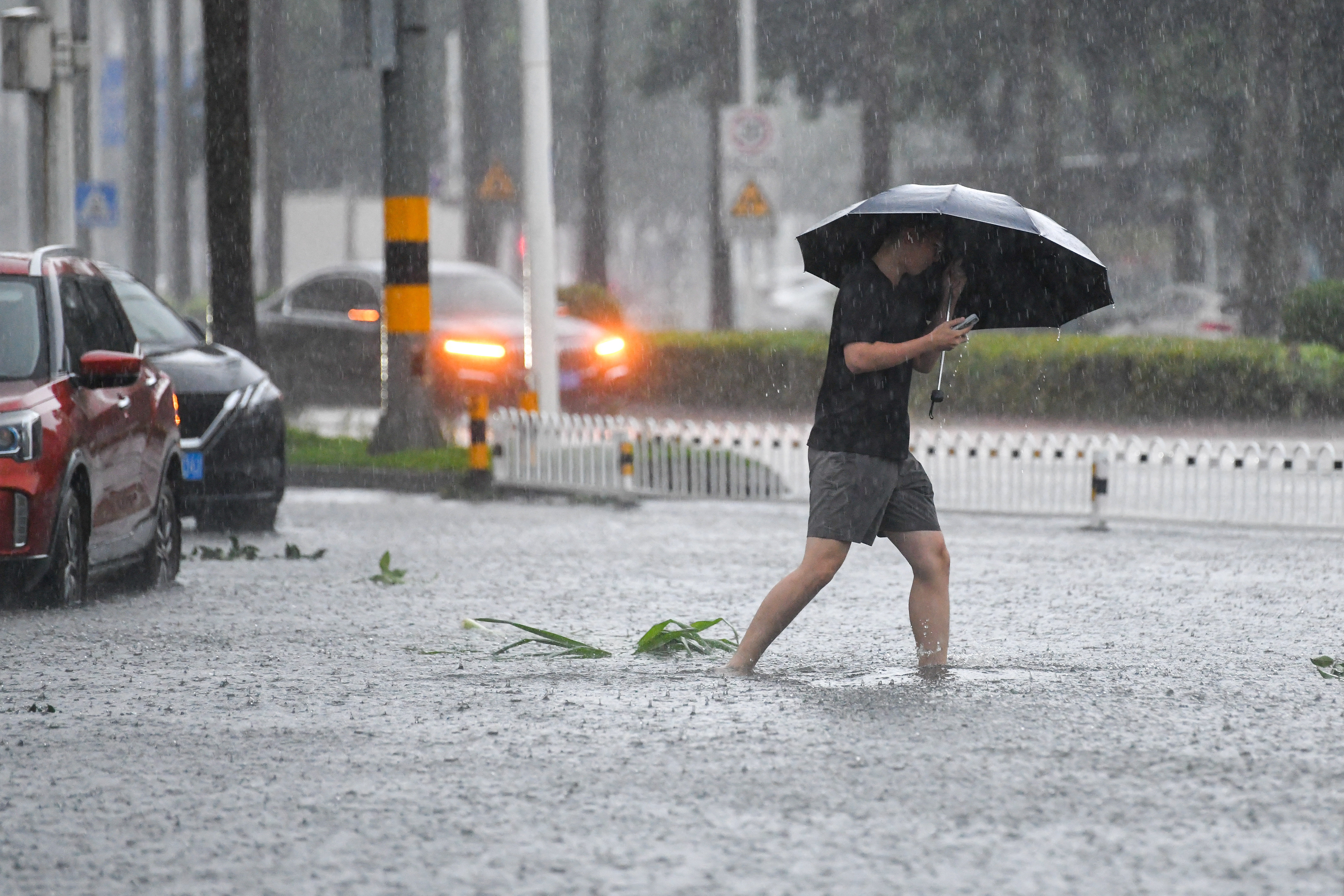Rainfall brought by Typhoon Matmo, in Haikou