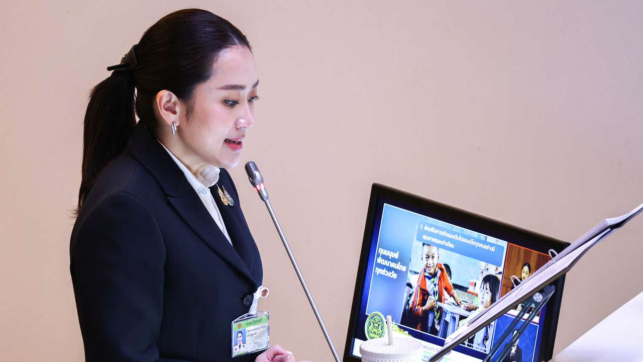 Thailand's new PM Paetongtarn delivers her government's policy proposal to parliament