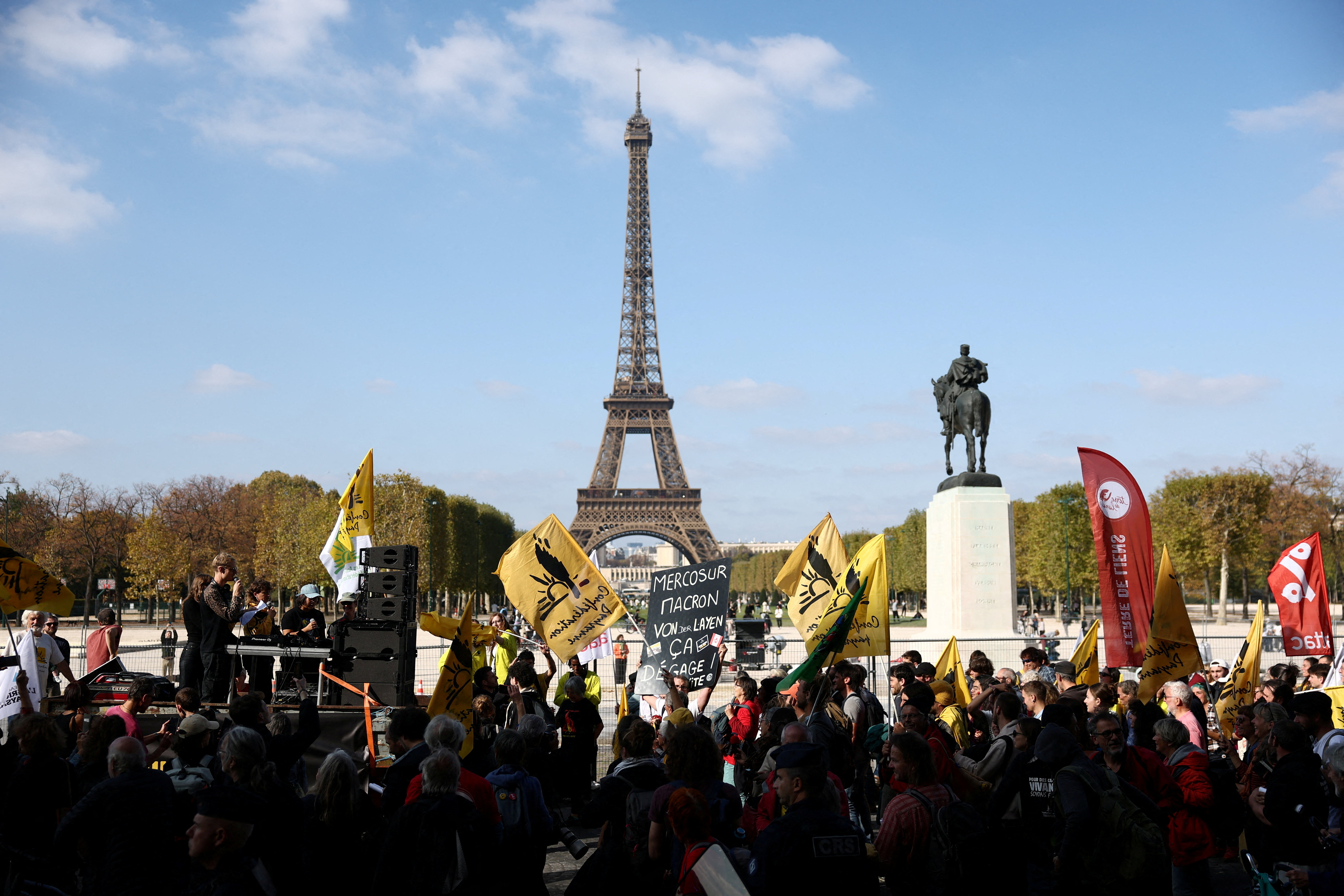 FILE PHOTO: French famers protest in Paris to block the EU-Mercosur agreement