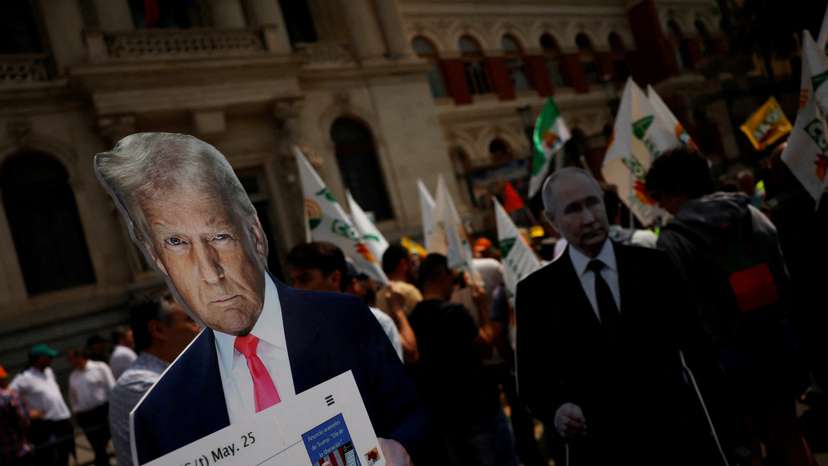 Farmers protest to demand government to limit Ukraine's grain imports, in Madrid