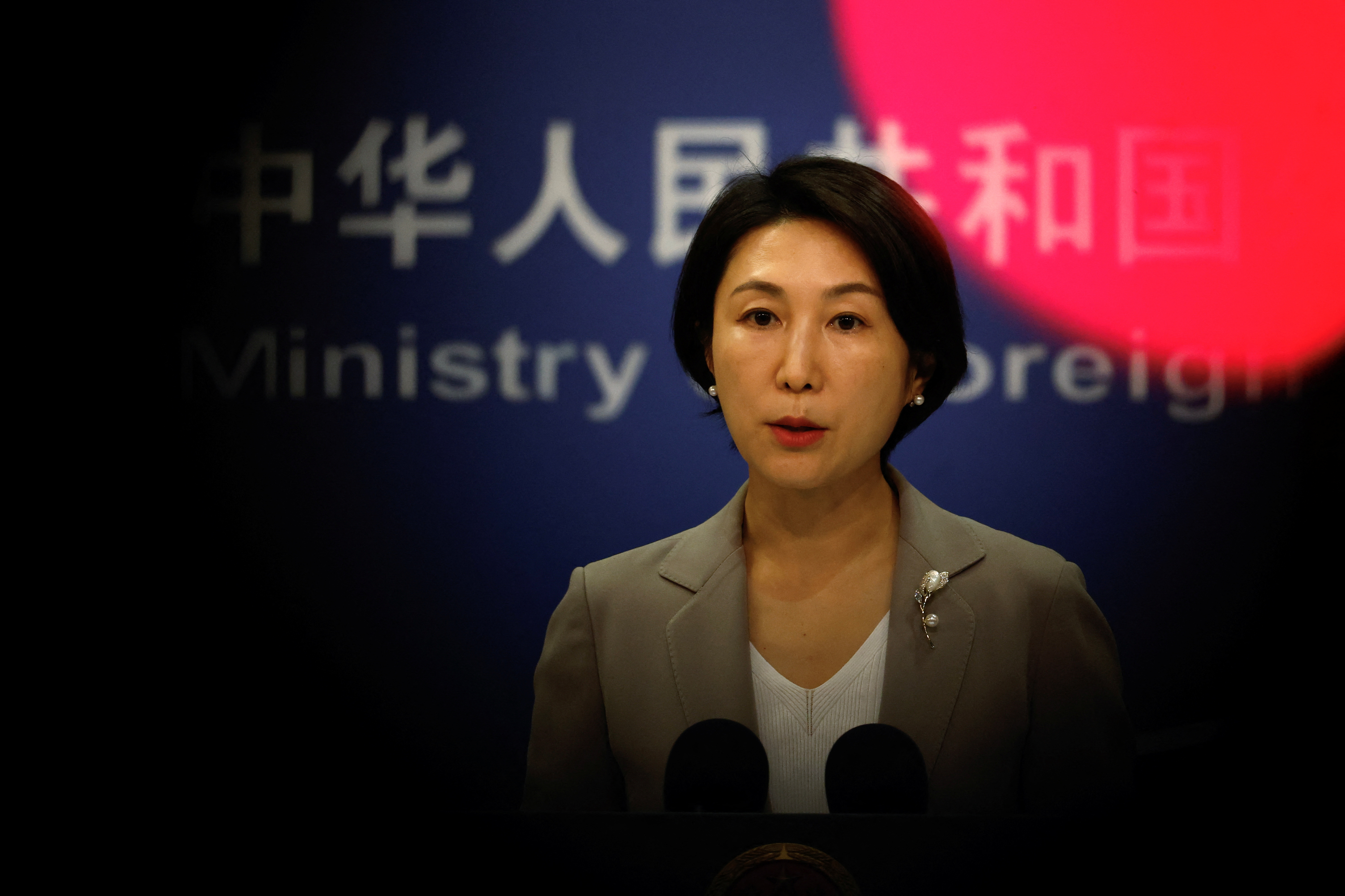 China's foreign ministry spokesperson Mao Ning attends a press conference in Beijing