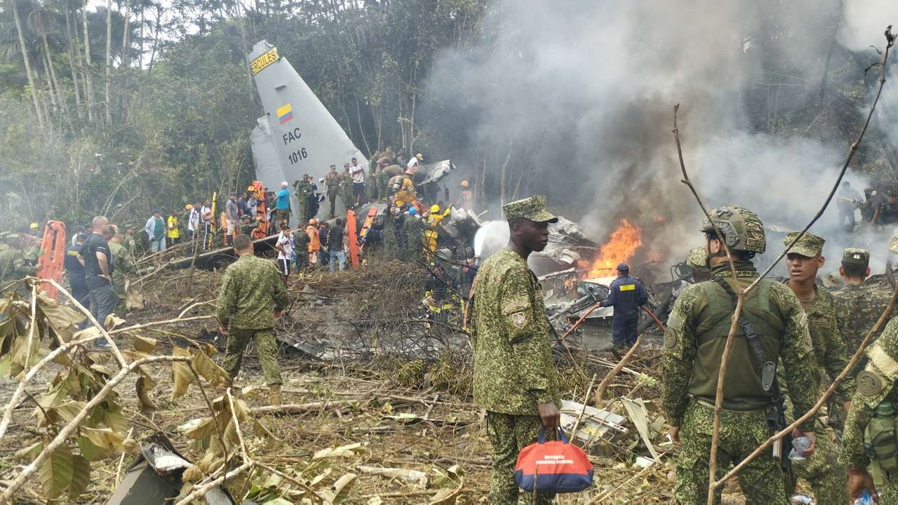 Colombian military plane crashes after takeoff