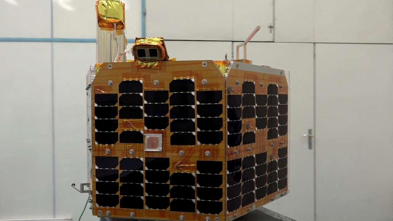 The "Chamran-1" satellite is seen at an undisclosed location in Iran