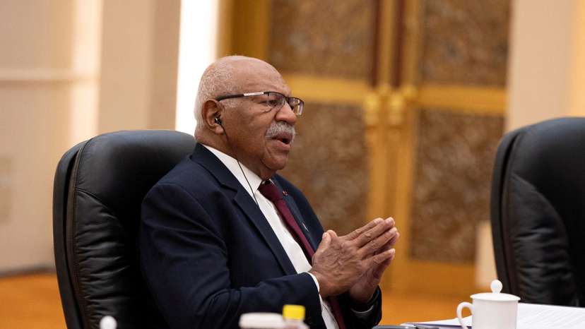 Fiji's Prime Minister Sitiveni Rabuka visits China