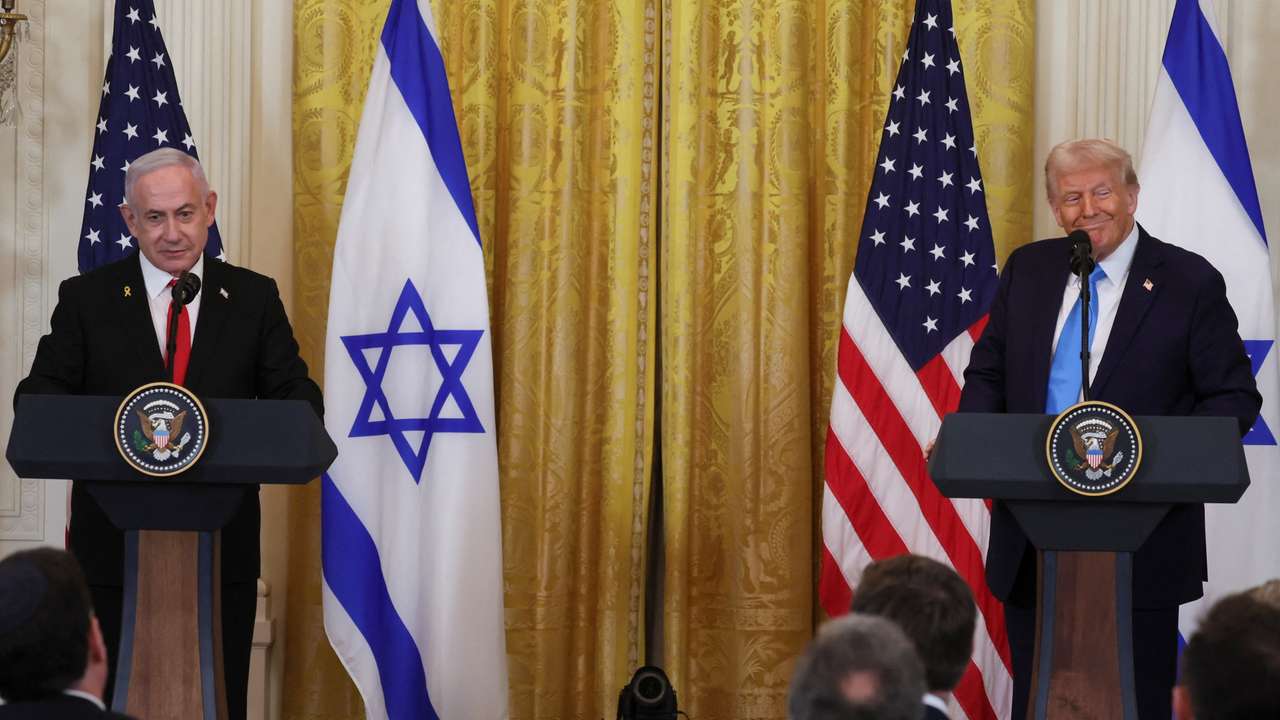 U.S. President Trump meets Israeli PM Netanyahu in Washington