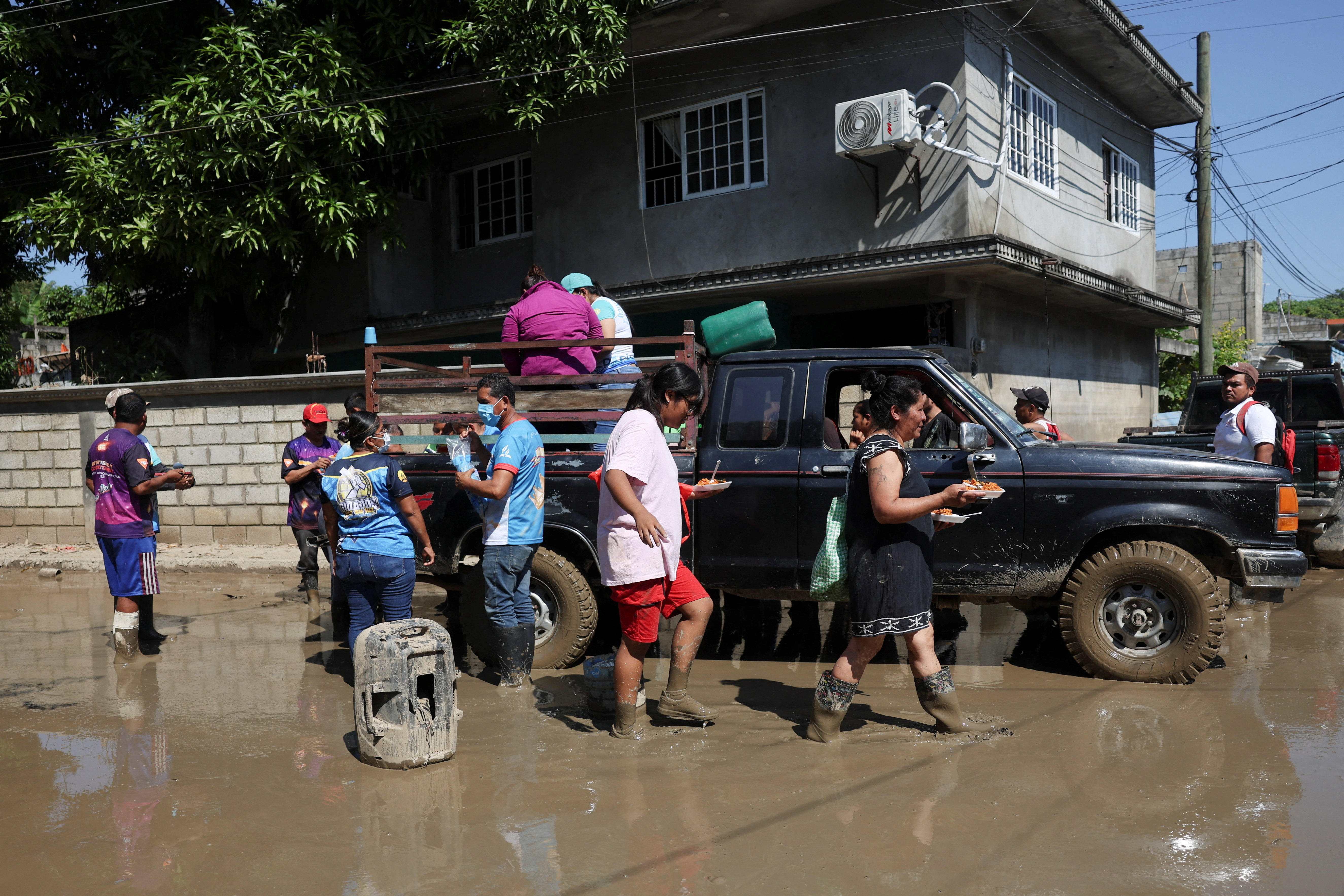 Aftermath of floods due to torrential rains in Alamo