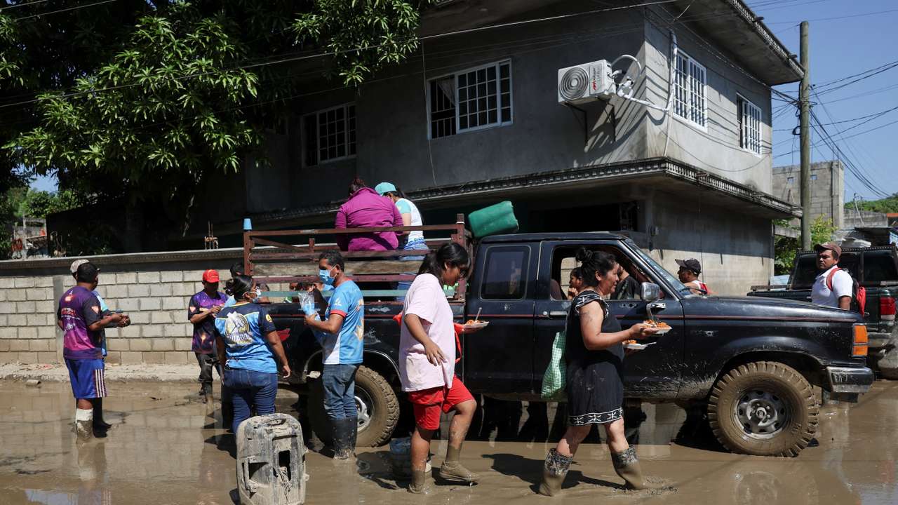 Aftermath of floods due to torrential rains in Alamo