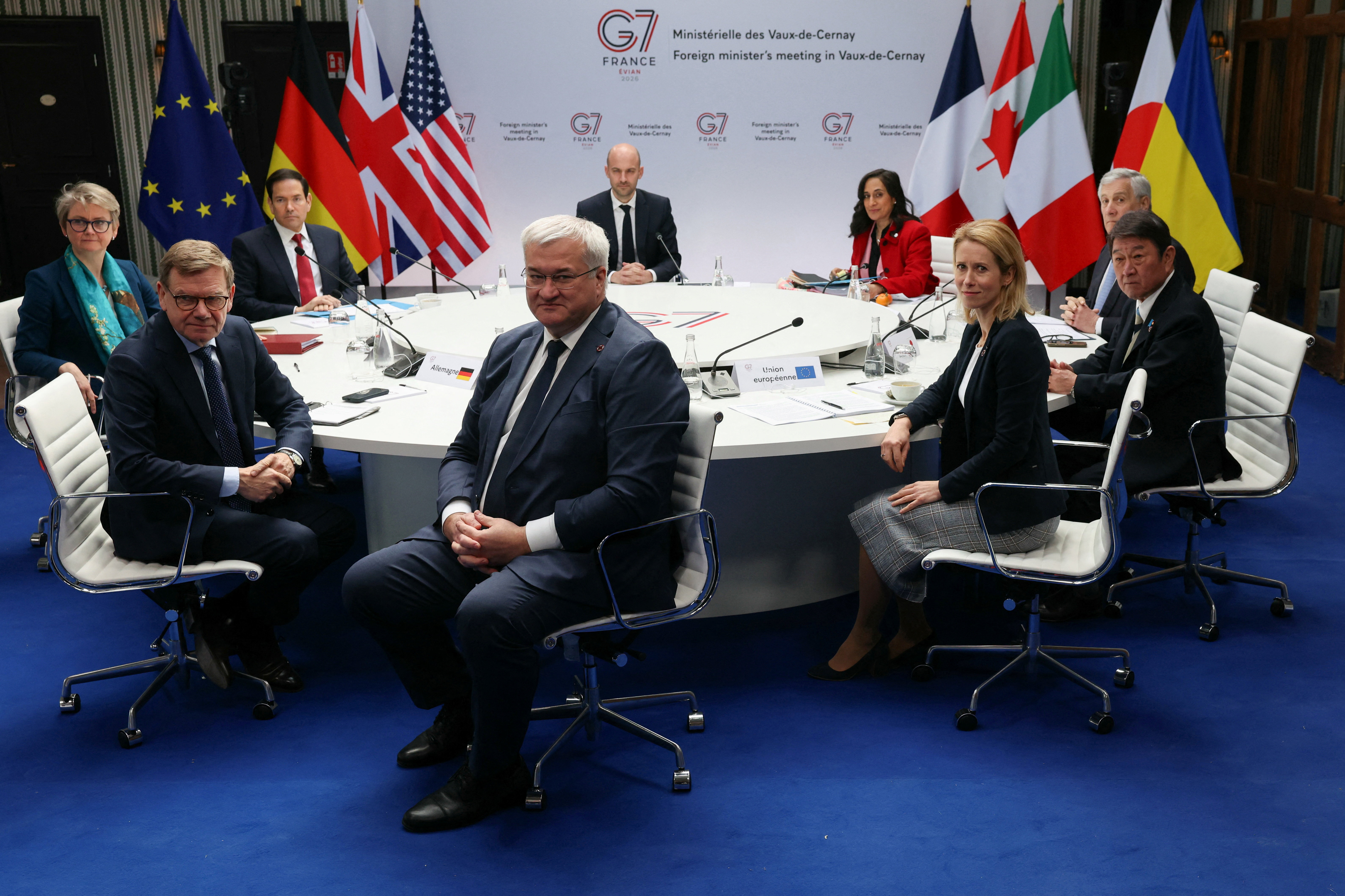 G7 foreign ministers meet at the Vaux-de-Cernay Abbey near Paris