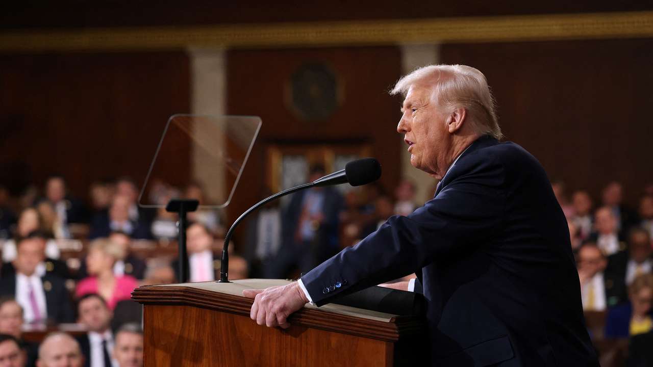 U.S. President Trump delivers a speech to a joint session of Congress
